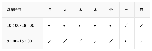 メディケアダイエットの診療時間