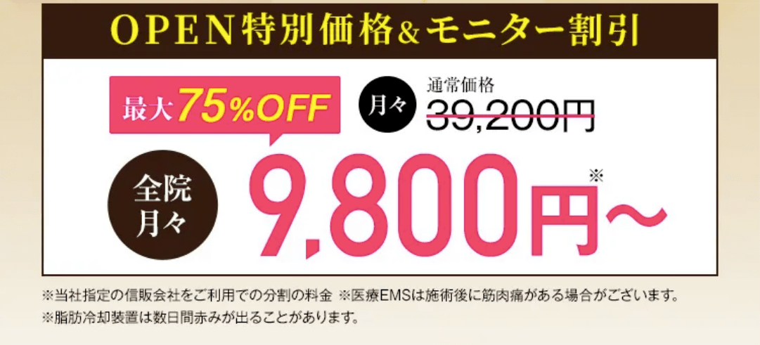 ディオクリニックのモニター割引